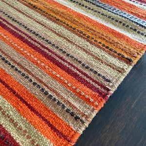 Pottery Barn Fall woven table runner